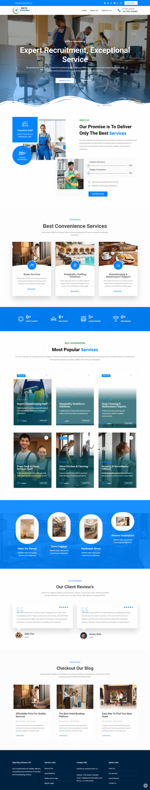 portfolio website project cleaning service web